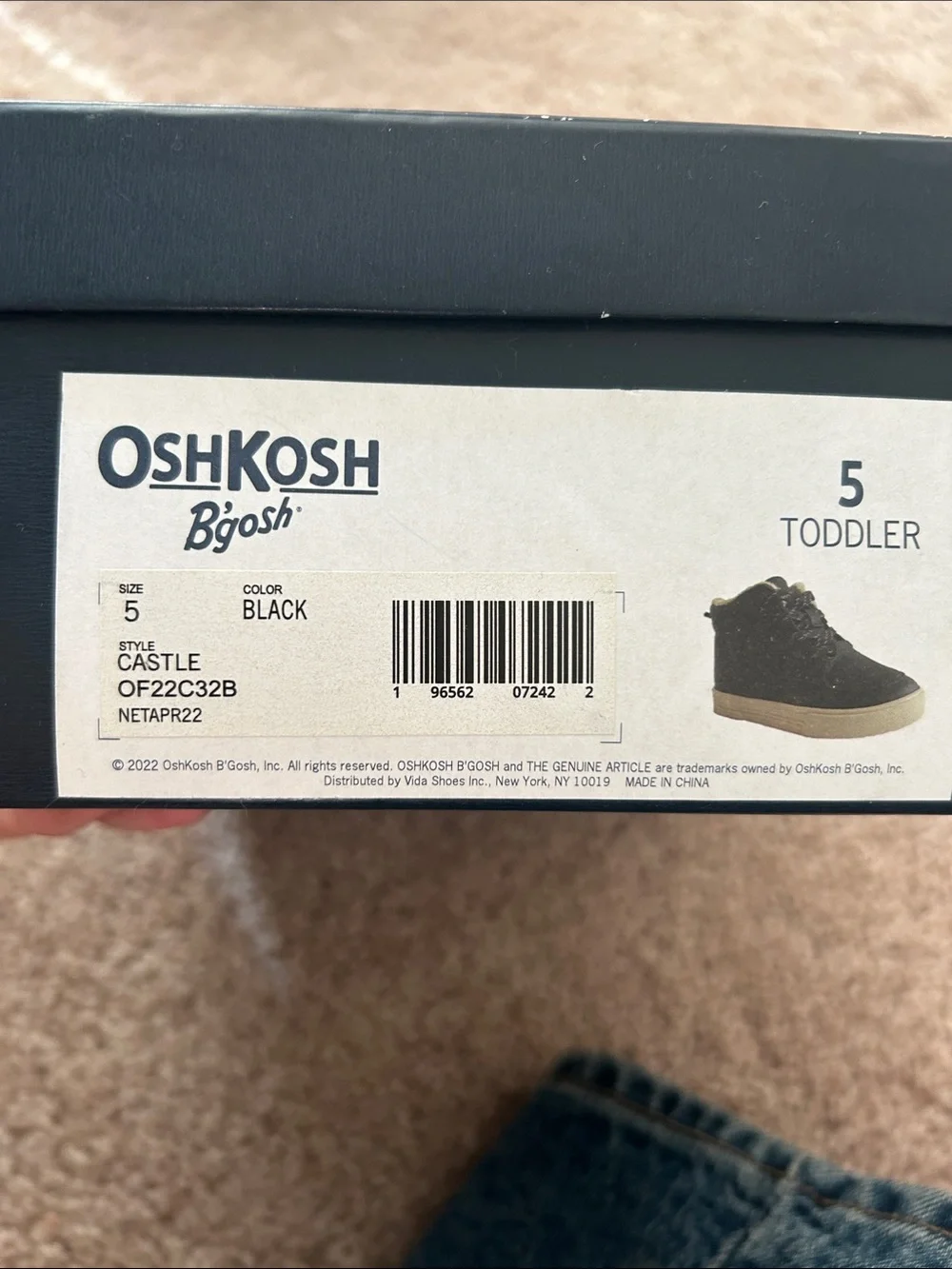 OshKosh B'gosh Castle Toddler Shoes Size 5 – New in Box